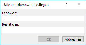 Festlegen des Kennworts